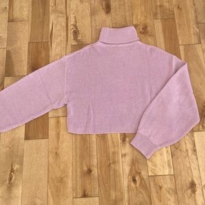 Chandail de laine, court, mauve